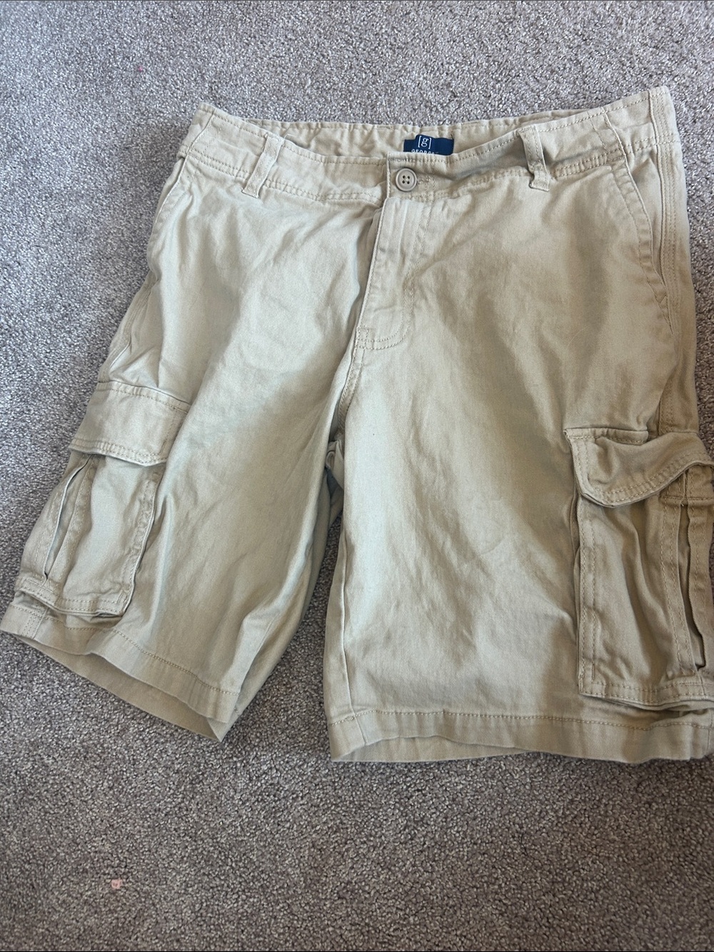 Men's Khaki Cargo Shorts - Beige